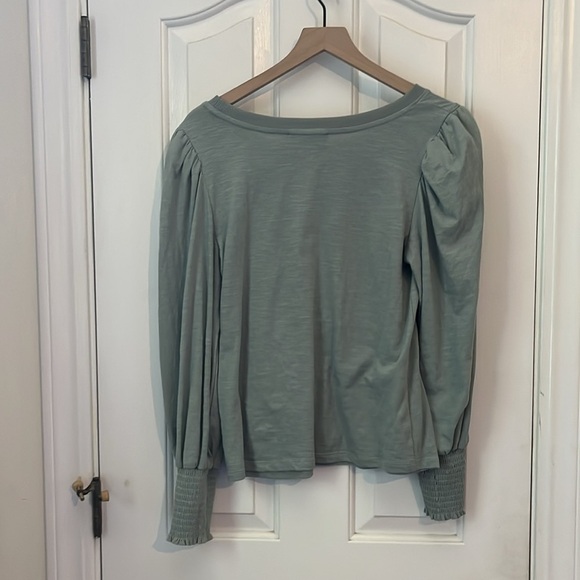Tuckernuck X Pomander Place | Sage Green Puff Long Sleeve Crewneck Top Medium - Picture 6 of 10